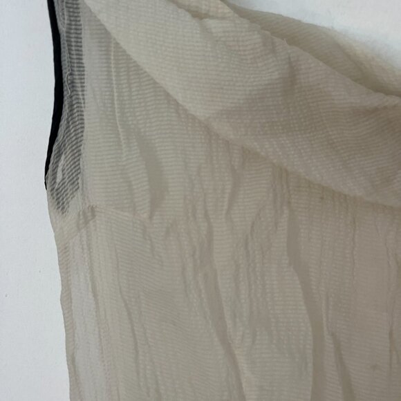 1950s Cream Crinkle Sheer Dress - Picture 9 of 11